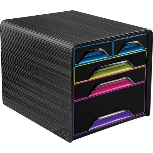 CEP Gloss Desktop Drawer Storage Unit - 5 Drawer(s) - 10.6" Height x 11.3" Width14.2" Length - Desktop - Multi - 1 Each