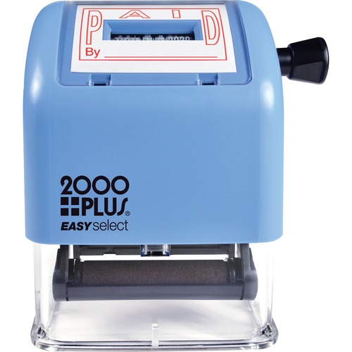 Consolidated Stamp 2000 Plus Self-inking Date Stamp - Date Stamp - 1" Impression Width x 1.81" Impression Length - Red - 1 Each