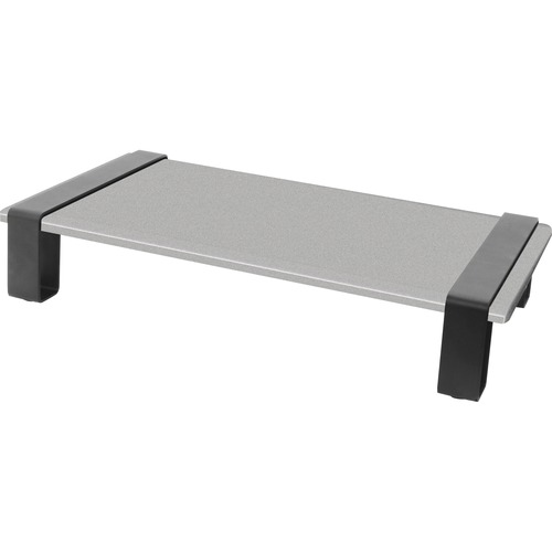 Kantek Modern Monitor Riser - 3.6" Height x 19.1" Width x 10.2" Depth - Steel, Medium Density Fiberboard (MDF) - Black, Gray