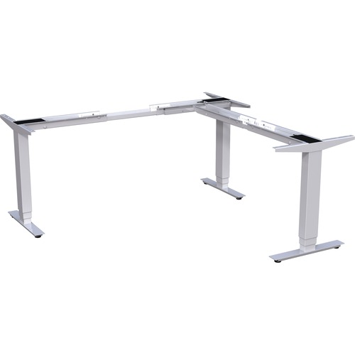 Lorell Quadro Workstation Sit-to-Stand 3-Leg Base - Silver Three Leg Base - 3 Legs - 50" Height - Assembly Required - Sit-Stand Base/Components - LLR25949