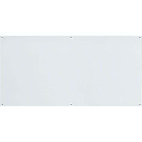 Lorell Premium Glass Dry-Erase Board - 96" (8 ft) Width x 48" (4 ft) Height - White Glass Surface - Rectangle - 1 Each