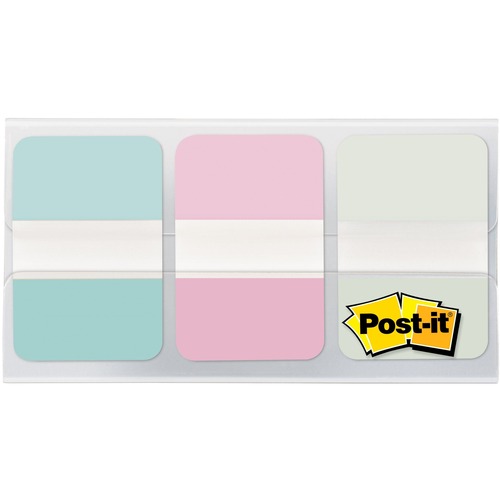 Post-it® Durable Tabs - 12 Tab(s)/Set - 1" Tab Height x 1.50" Tab Width - Blue, Pink, Green Tab(s) - Removable - 36 / Pack