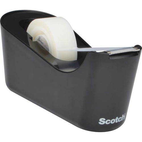 Scotch Desktop Tape Dispenser - Refillable - Black - 1 Each