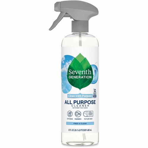 Seventh Generation All Purpose Cleaner - Spray - 23 fl oz (0.7 quart) - 8 / Carton - Clear