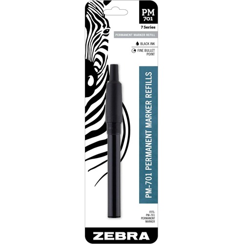 Zebra STEEL 7 Series PM-701 Permanent Marker - Fine Point - Black - 1 / Pack - Permanent Markers - ZEB80111