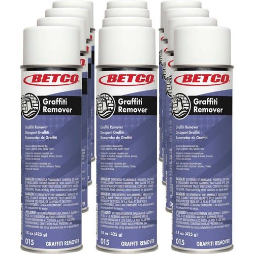 Betco Graffiti Remover - Ready-To-Use - 15 fl oz (0.5 quart) - 12 / Carton - Fast Acting - Clear