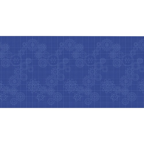 Fadeless Gears Design Board Art Paper - Fun and Learning, Classroom, Bulletin Board, Display, Craft, Art, Table Skirting, Decoration - 48" x 2"50 ft -
