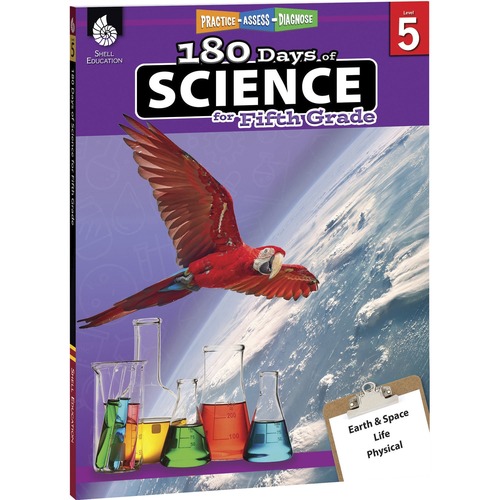 Shell Education 180 Days of Science Resource Book Printed Book - 216 Pages - Book - Grade 5