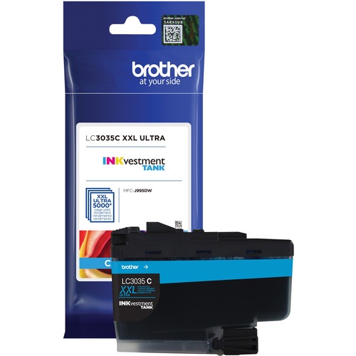Brother INKvestment LC3035CS Original Ultra High Yield Inkjet Ink Cartridge - Cyan - 1 Each - 5000 Pages - Ink Cartridges & Printheads - BRTLC3035CS
