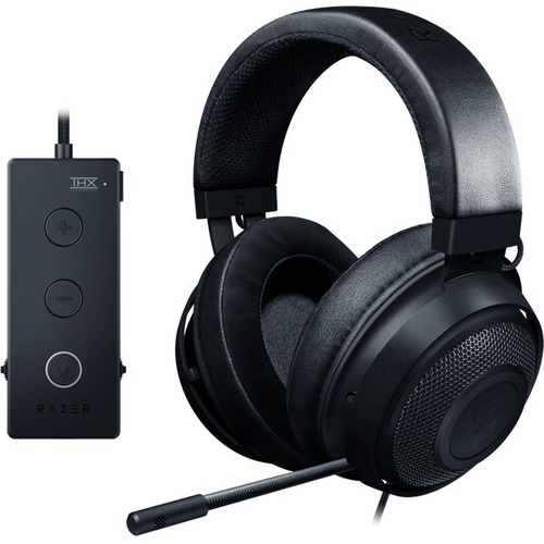 Razer Kraken Tournament Edition Headset - Stereo - Mini-phone (3.5mm), USB - Wired - 32 Ohm - 12 Hz - 28 kHz - Over-the-head - Binaural - Circumaural - 4.27 ft Cable - Uni-directional, Electret, Condenser Microphone - Black