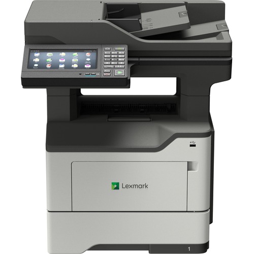 Lexmark Mx622Ade Laser Multifunction Printer - Monochrome - Copier/Fax/Printer/Scanner - 50 ppm Mono Print - 1200 x 1200 dpi Print - Automatic Duplex Print - Up to 175000 Pages Monthly - 650 sheets Input - Color Flatbed Scanner - 600 dpi Optical Scan - Mo