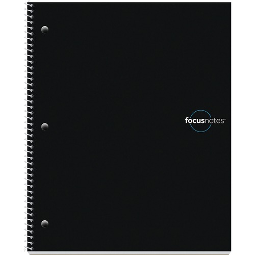 Oxford FocusNotes Notebook - 100 Sheets - 200 Pages - Wire Bound - Both Side Ruling Surface - 20 lb Basis Weight - 9" x 11" - White Paper - Blue Cover - Perforated - 1Each - Memo / Subject Notebooks - OXF90223