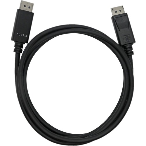 Accell DisplayPort to DisplayPort 1.4 Cable - 6.6ft / 2m - 6.56 ft DisplayPort A/V Cable for Monitor, Projector, Graphics Card, TV, Audio/Video Device - First End: 1 x DisplayPort 1.4 Digital Audio/Video - Male - Second End: 1 x DisplayPort 1.4 Digital Au