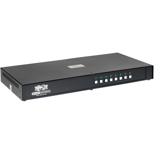 Tripp Lite by Eaton Secure KVM Switch, 8-Port, DVI to DVI, NIAP PP3.0 Certified, Audio, CAC Support, Single Monitor, TAA - 8 Computer(s) - 1 Local User(s) - 2560 x 1600 - 19 x USB - 9 x DVI - TAA Compliant