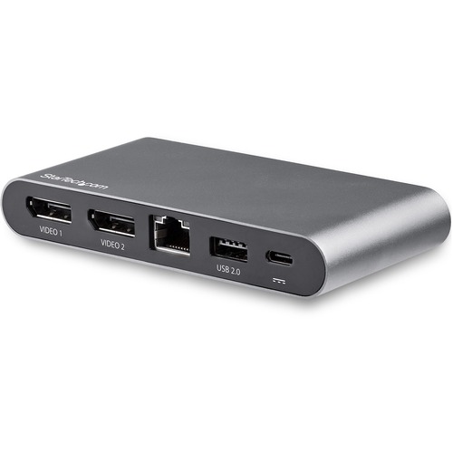 StarTech.com Dual-Monitor USB-C Multiport Adapter - 2 x 4K DP - 100W PD 3.0 - for Notebook/Monitor - 100 W - USB 3.0 Type C - 4 x USB Ports - 1 x USB 2.0 - 2 x USB 3.0 - USB Type-C - Network (RJ-45) - DisplayPort - Wired - Windows 7, Windows 8, Windows 8.