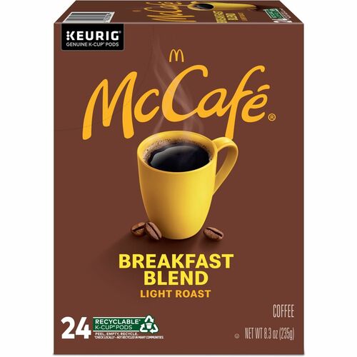 McCafé K-Cup Breakfast Blend - Compatible with K-Cup Brewer - Light - K-Cup - 24 / Box
