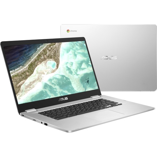 Asus Chromebook C523 C523NA-DH02 15.6" Chromebook - HD - Intel Celeron N3350 - 4 GB - 32 GB Flash Memory - Black, Silver - 1366 x 768 - ChromeOS - Intel HD Graphics 500 - Front Camera/Webcam - IEEE 802.11ac Wireless LAN Standard