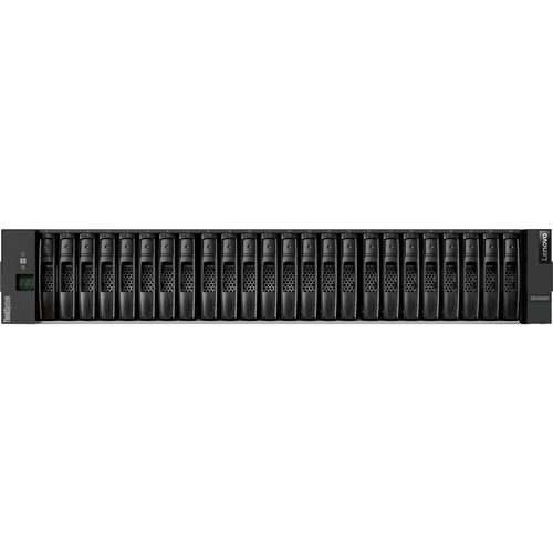 Lenovo ThinkSystem DE4000H iSCSI Hybrid Flash Array SFF - 24 x HDD Supported - 24 x SSD Supported - 2 x 12Gb/s SAS Controller - RAID Supported 0, 1, 3, 5, 6, 10 - 24 x Total Bays - 24 x 2.5" Bay - 10 Gigabit Ethernet - 2 USB Port(s) - Network (RJ-45) - iS