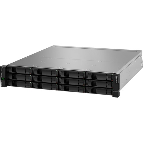 Lenovo ThinkSystem DE4000H Hybrid Storage Array - 12 x HDD Supported - 12 x SSD Supported - 2 x 12Gb/s SAS Controller - RAID Supported 0, 1, 3, 5, 6, 10 - 12 x Total Bays - 12 x 3.5" Bay - 10 Gigabit Ethernet - 2 USB Port(s) - Network (RJ-45) - iSCSI, SSH