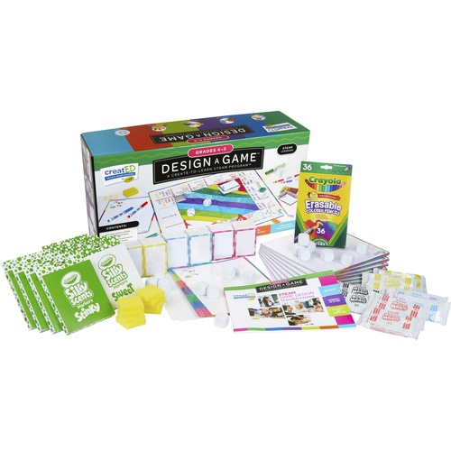 Crayola Design-A-Game STEAM Kit for Grades 4-5 - Theme/Subject: Learning - Skill Learning: Science, Technology, Engineering, Mathematics, Problem Solving - 807 Pieces - 1 / Kit