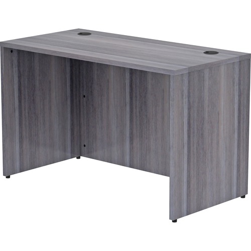 Lorell Weathered Charcoal Laminate Desking Desk Shell - 48" x 24"29.5" , 1" Top