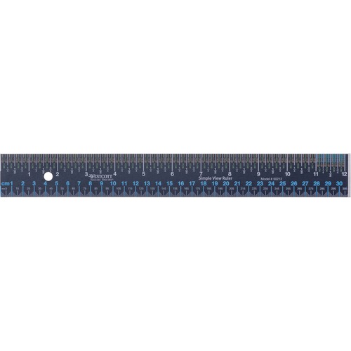 Precise Canada 12-Inch Metric Imperial Steel Ruler - Double Sided Flexible Metal Rule