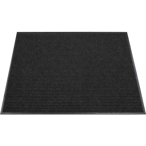 Floortex Eco Runner Wiper/Scraper Mat - Indoor - 60" (1524 mm) Length x 36" (914.40 mm) Width x 0.375" (9.53 mm) Thickness - Rectangular - Polyethylene Terephthalate (PET), Polypropylene - Charcoal - 1Each