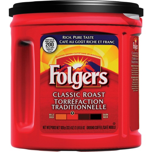 Folgers® Classic Roast Coffee - Compatible with French Press, Drip-coffee Brewer - Arabica - Classic - 1 Each