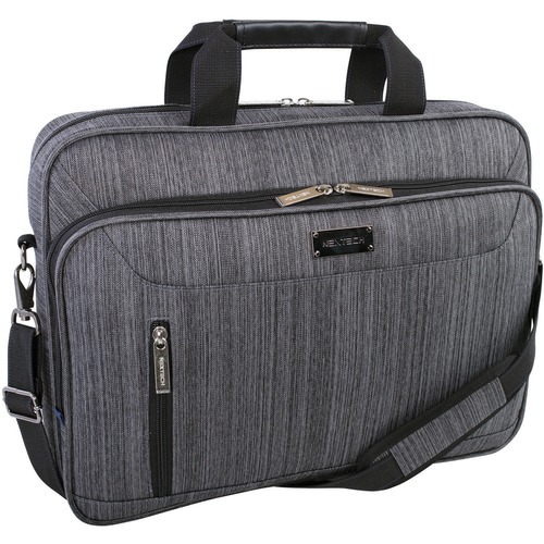 Holiday Carrying Case (Briefcase) for 17.3" Notebook - Gray - Bump Resistant, Scratch Resistant - Dobby Polytex - Handle, Shoulder Strap - 12" (304.80 mm) Height x 4" (101.60 mm) Width x 15.50" (393.70 mm) Depth - 1 Pack