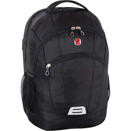 Swissgear Carrying Case (Backpack) for 17.3" Notebook - Black - 1680D Polyester, Mesh Pocket - Handle, Shoulder Strap - 1 Pack - Backpacks - HDLSWA2402009