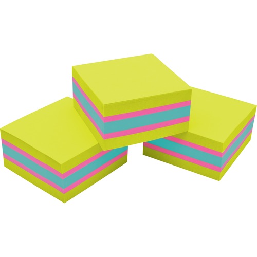 Post-it® Super Sticky Adhesive Note - 3" x 3" - Square - 360 Sheets per Pad - Assorted - 1 / Pack