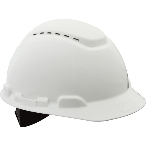 3M Professional Vented Hard Hat - Breathable, Adjustable Height, Vented, Comfortable, Low Profile, Lightweight, Durable, Ratchet - Overhead Falling Objects Protection - Foam Pad - White - 1 Each