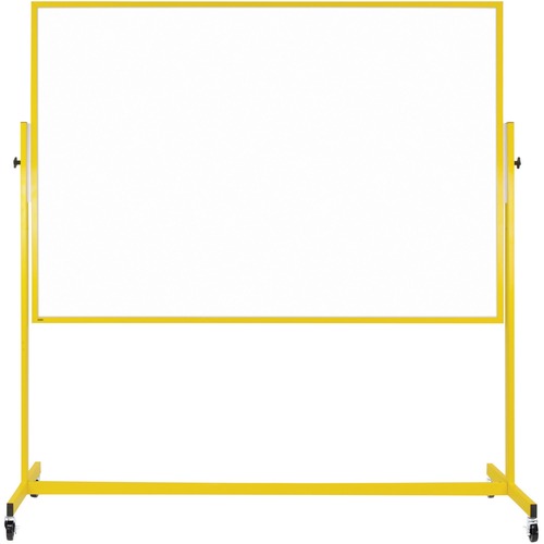 Quartet Dry Erase Board Easel - 72" (6 ft) Width x 48" (4 ft) Height - Yellow Frame - Rectangle - 1 Each