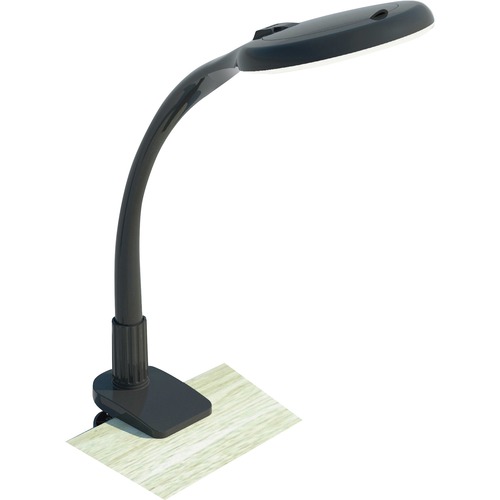 Royal Sovereign Magnifying LED Clamp-on Desk Lamp - 7 W LED Bulb - 420 Lumens - Desk Mountable - Black - for Work Area, Office
