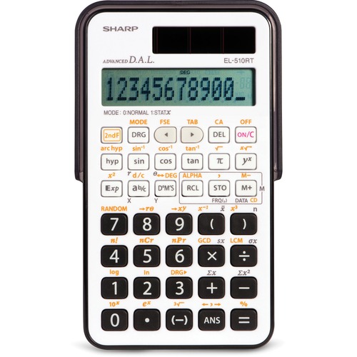 Sharp EL510RTB 169Functions Scientific Calculator - 169 Functions - Protective Hard Shell Cover, Dual Power - 11 Digits - LCD - Battery/Solar Powered - 0.4" x 3" x 5.3" - 1 Each - Graphing & Scientific Calculators - SHREL510RTB