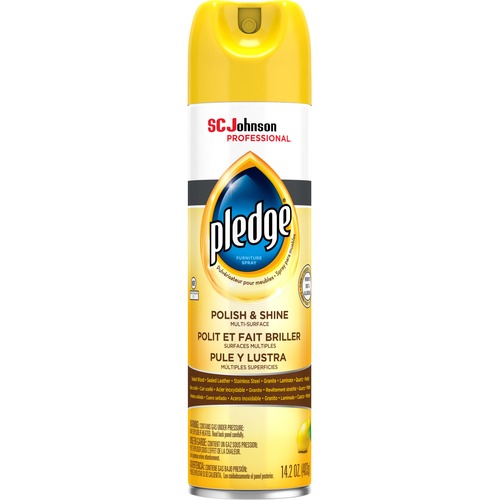 Pledge Lemon Enhancing Polish - Spray - Lemon Clean ScentAerosol Spray Can - 1 Each - Multipurpose Cleaners - SJN00258