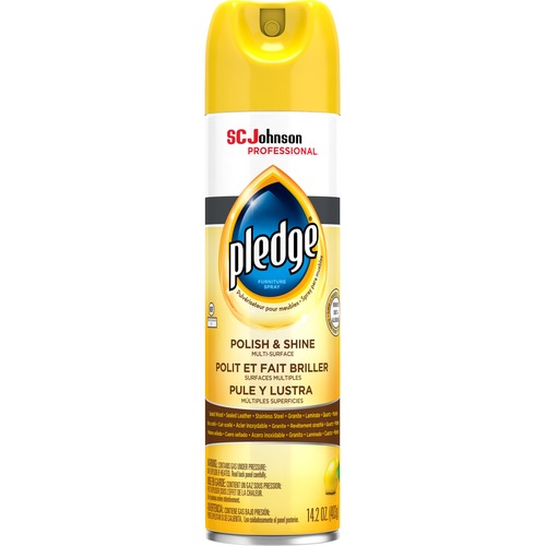 Pledge Lemon Enhancing Polish - Spray - Lemon Clean ScentAerosol Spray Can - 1 Each