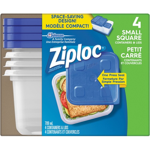 Ziploc® Storage Ware - Food Container - Dishwasher Safe - Microwave Safe - 4 Piece(s) / Pack