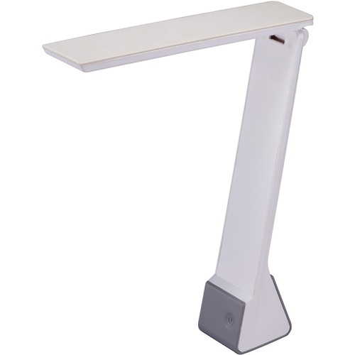 Vision Compact Foldable LED Desk Lamp with Built-in Battery - 4 W LED Bulb - 150 Lumens - Desk Mountable - White - for Office