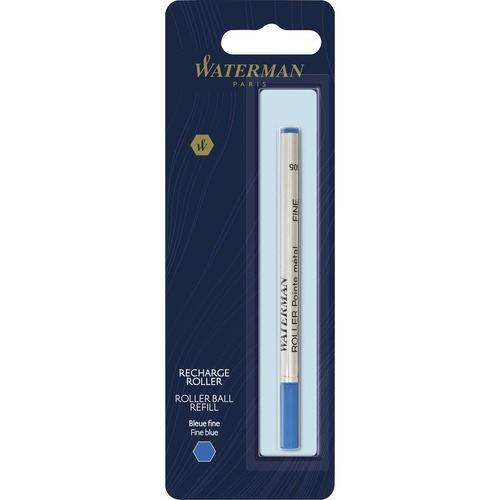 Waterman Fine Point Rollerball Pen Refill - Fine Point - Blue Ink - 1 Each