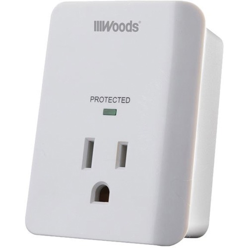 Wood Industries 1-Outlet Surge Suppressor/Protectors - 1 x AC Power - 1.80 kVA - 1080 J - 120 V AC Input