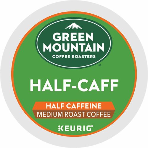 Green Mountain Coffee Roasters® K-Cup Half-Caff Coffee - Compatible with Keurig Brewer - 4 / Carton