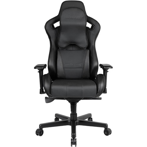 Anda Seat Dark Knight AD12XL-DARK-B-PV/C-B02 Gaming Chair - For Gaming - Memory Foam, Polyvinyl Chloride (PVC), Carbon Fiber, PU Leather - Black