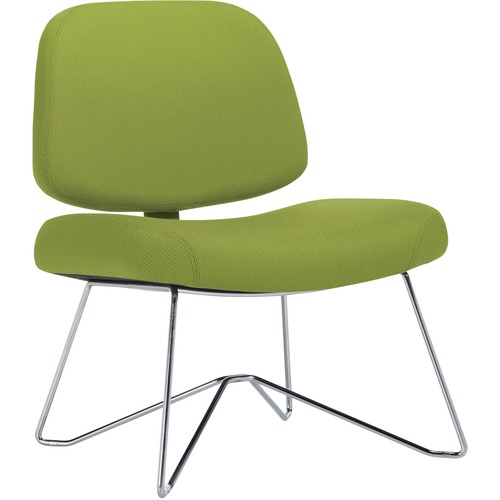 Offices To Go MVL13017 Chair - Steel Back - Chrome Frame - Apple - 1 Each - Reception, Side & Guest Chairs - GLBMVL13017TC66