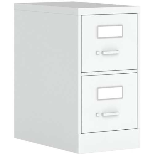 Global 26-201 File Cabinet - 2-Drawer - 26.6" x 15.2" x 29" - 2 x Drawer(s) for File - Letter - Vertical - Pull Handle, Lockable, Label Holder, Ball-bearing Suspension - Designer White - Metal
