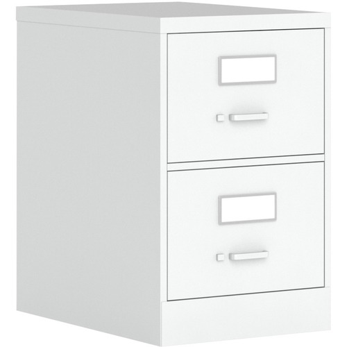 Global 26-251 File Cabinet - 2-Drawer - 26.6" x 18.2" x 29" - 2 x Drawer(s) for File - Legal - Vertical - Pull Handle, Lockable, Label Holder, Ball-bearing Suspension, Key Lock - Designer White - Metal - Metal Vertical Files - GLB26251DWT