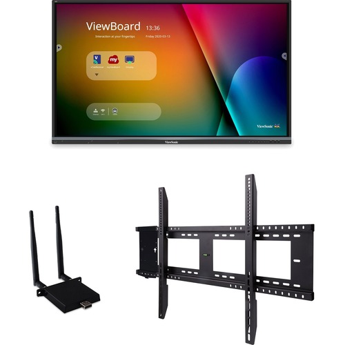 ViewSonic IFP5550-E1 - 55" ViewBoard 4K Ultra HD Interactive Flat Panel Bundle - 55" LCD - ARM Cortex A53 1.20 GHz - 2 GB - Infrared (IrDA) - Touchscreen - 16:9 Aspect Ratio - 3840 x 2160 - LED - 350 Nit - 1,200:1 Contrast Ratio - 2160p - USB - HDMI - VGA