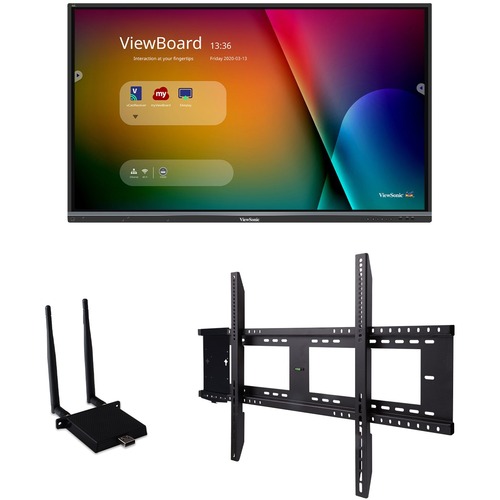 ViewSonic IFP6550-E1 - 65" ViewBoard 4K Ultra HD Interactive Flat Panel Bundle - 65" LCD - ARM Cortex A53 1.20 GHz - 2 GB - Infrared (IrDA) - Touchscreen - 16:9 Aspect Ratio - 3840 x 2160 - LED - 350 Nit - 1,200:1 Contrast Ratio - 2160p - USB - HDMI - VGA