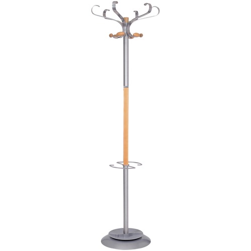 Alba Triomphe Coat Stand - 6 Hooks - 6 Knobs - Metal, Wood - 1 Each