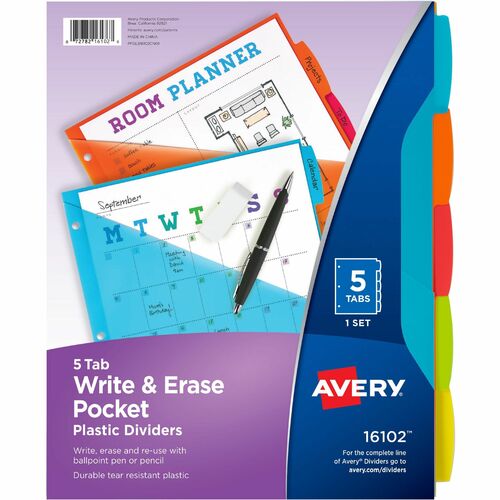 Avery® Multipurpose Label - Multicolor - Plastic - 2